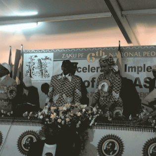 President Mugabe and First Lady Amai Grace Mugabe at the high table (pic by Lloyd Gumbo)
