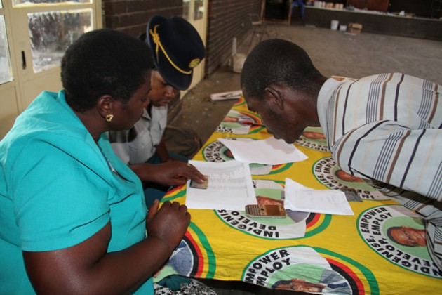 Voting at Chivhu Community Hall today