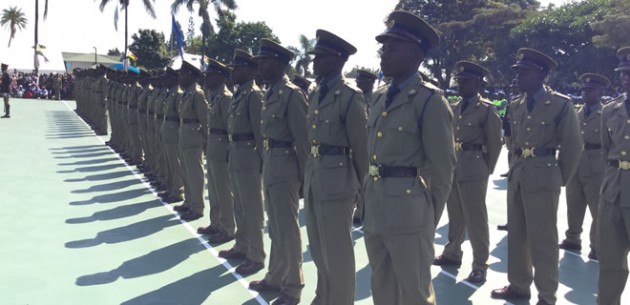 Graduants stand at attention. Pic by Simiso Mlevu