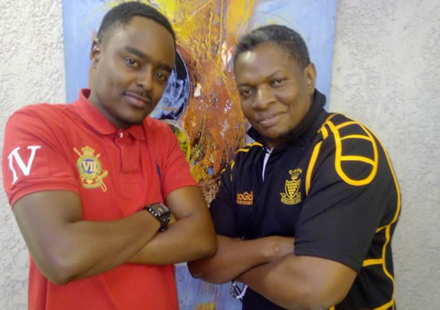 RK (right) with Mr Kamera