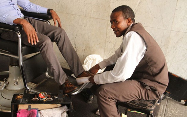 Shoe-shiners get to meet people from different walks of life, including politicians, businesspeople and celebrities