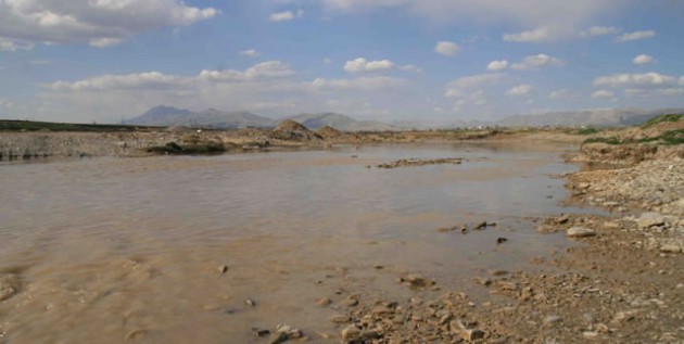 A silted river bed