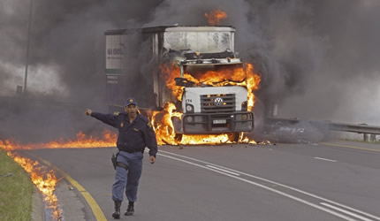 Truckers, factories join SA strike