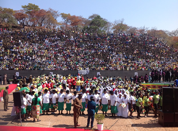 The National Heroes Acre is filling up as thousands come to bid their farewell to Cde Nkala (pic by Lloyd Gumbo)