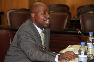 Prosecutor General Mr Johannes Tomana appears before the Parliamentary Portfolio Committee on Justice, Legal and Parliamentary Affairs at Parliament Building yesterday