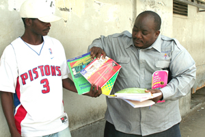 Unicef textbooks flood streets
