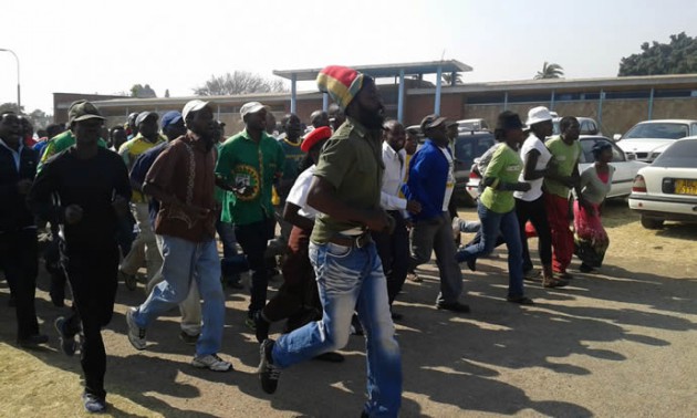 Youths outside Stodart hall. Pic by Lincoln Towindo