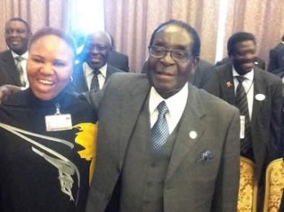 President Mugabe and Lindiwe Zulu (a member of South African President Jacob Zuma’s facilitation team to the Global Political Agreement) pose for a photo in Malawi during the Sadc Summit over the weekend