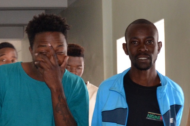 The kidnappers on their way to court