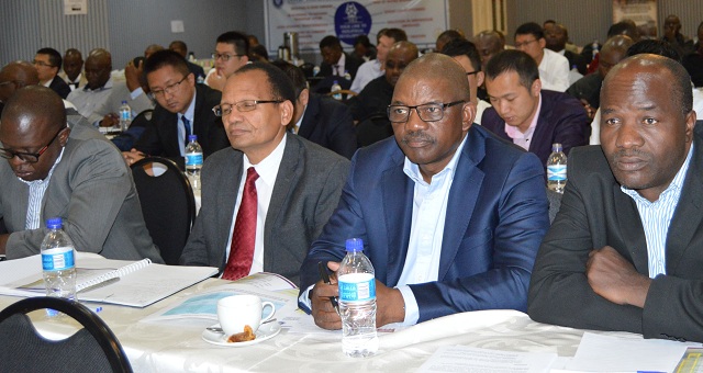 Delegates follow proceedings during the National Railways of Zimbabwe recapitalisation workshop at a local hotel yesterday. — Pic By Dennis Mudzamiri