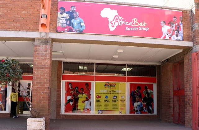 One of the Africa Bet Soccer Shops that was robbed at Entumbane Complex