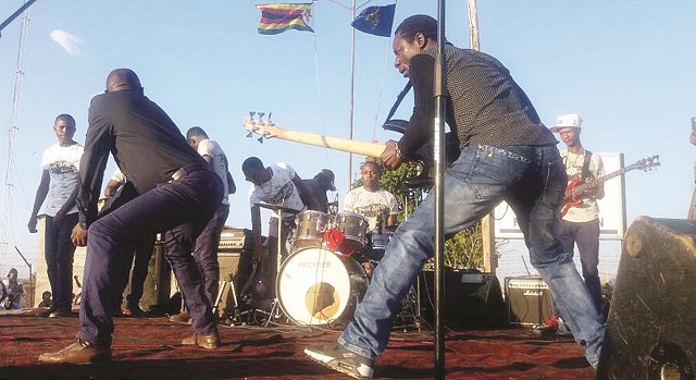 Alick Macheso on stage in Jambezi
