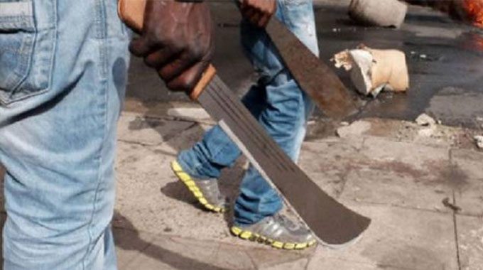 The robbers were armed with machetes