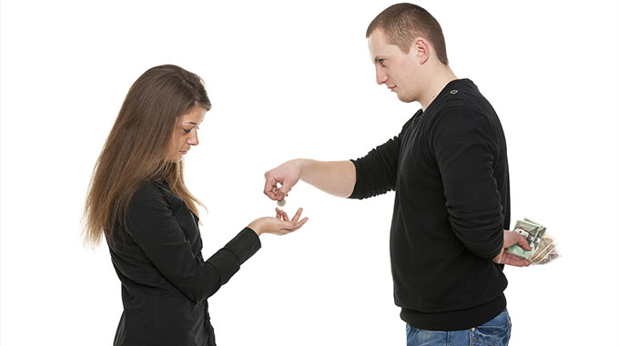 Stingy man, offside