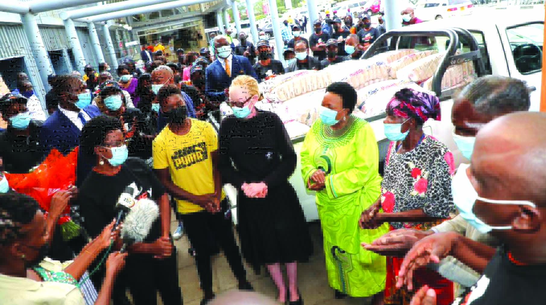 Vulnerable groups go shopping with First Lady