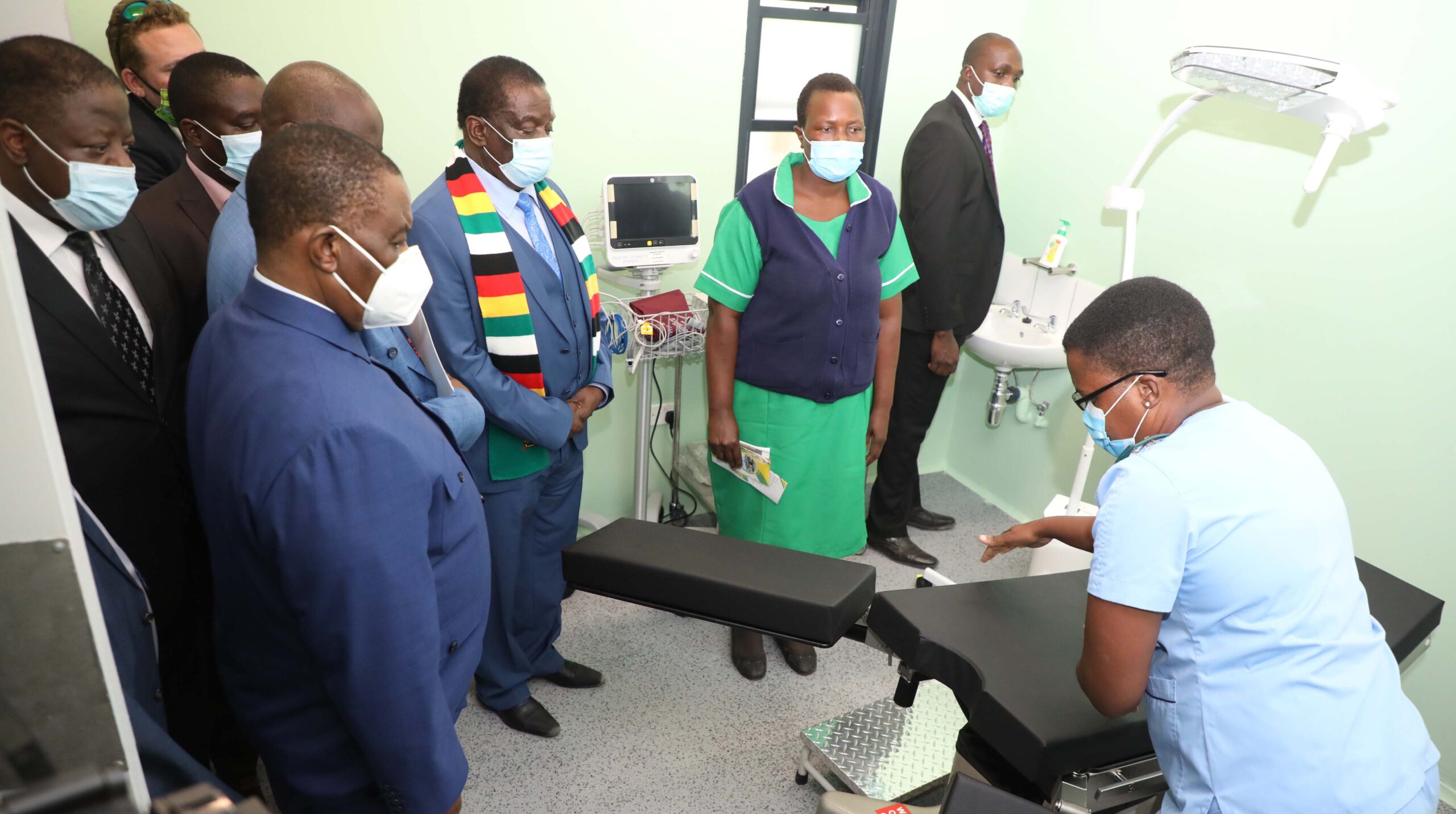 President opens clinic, commissions 40 ambulances