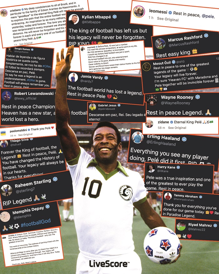 Pele’s glittering career and achievements