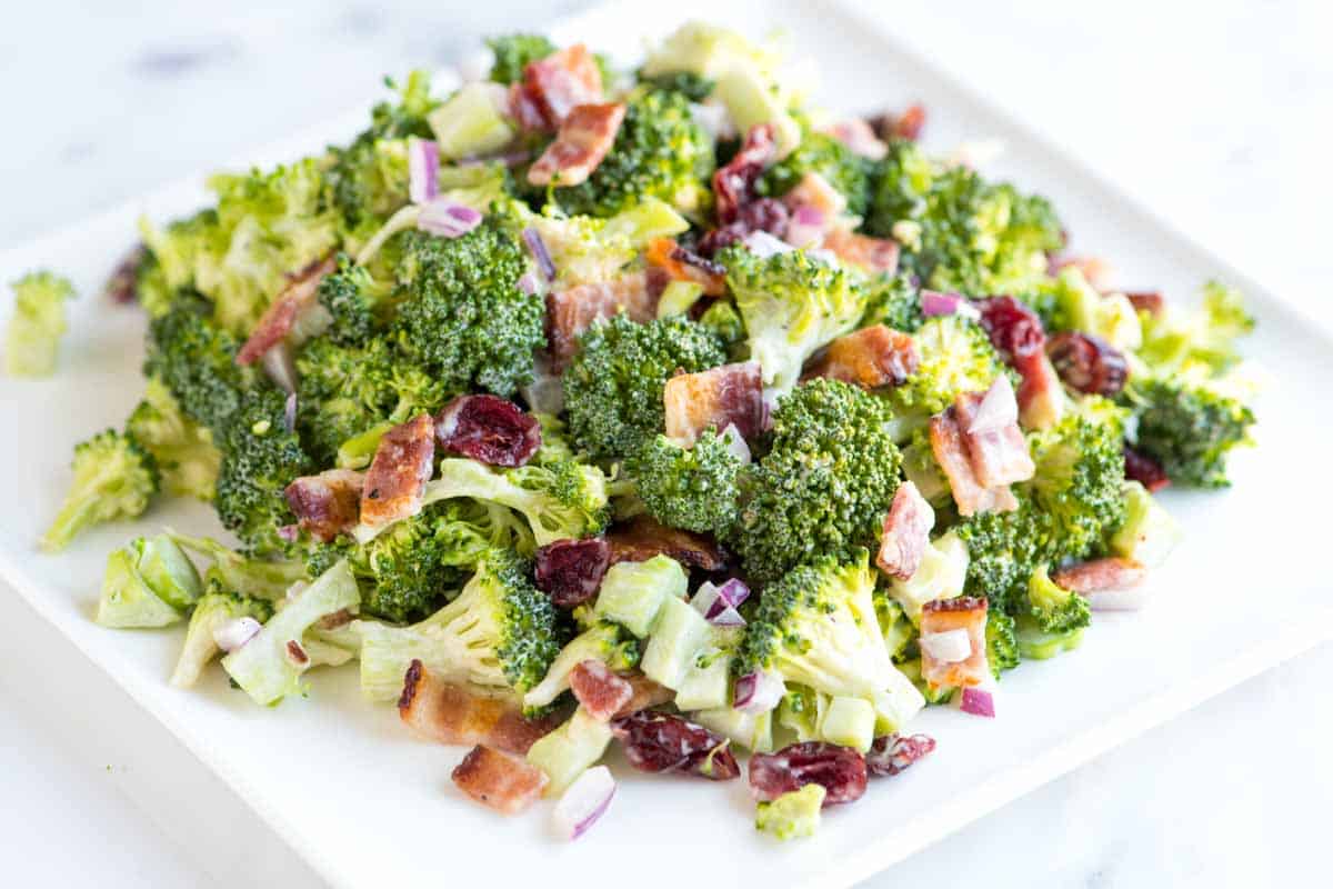 Easy broccoli, bacon salad
