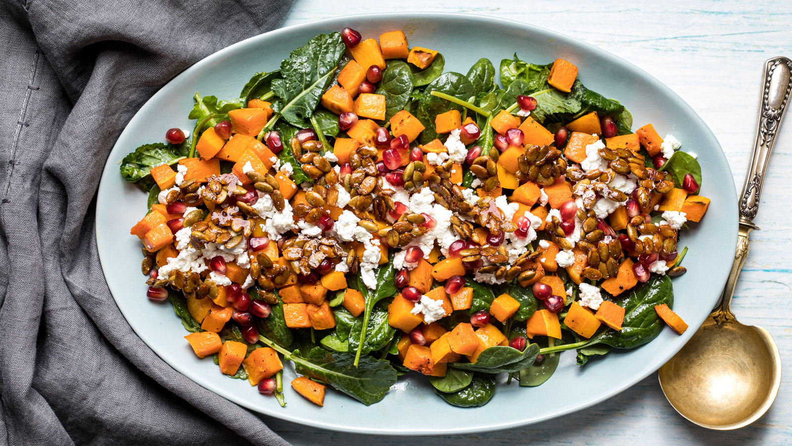 Roasted butternut squash salad