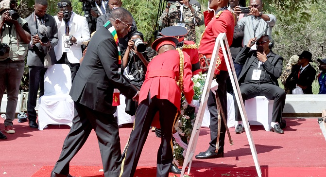 President bids farewell to Dr Nujoma . . .Late icon accorded special honour