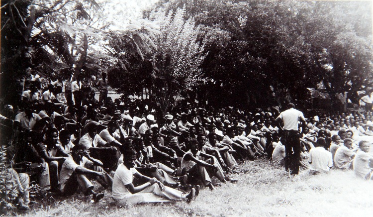 The sound of a drumbeat meant the presence of guerillas