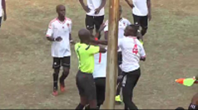 FULL VIDEO: Victoria Falls Stars’ player attacks referee after seeing red