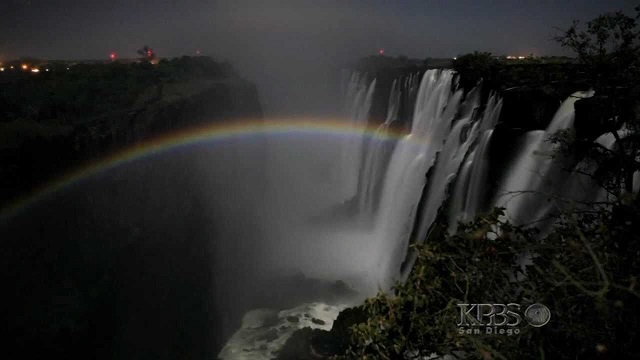 Viewing the Victoria Falls at night