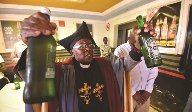 Church where booze flows during service