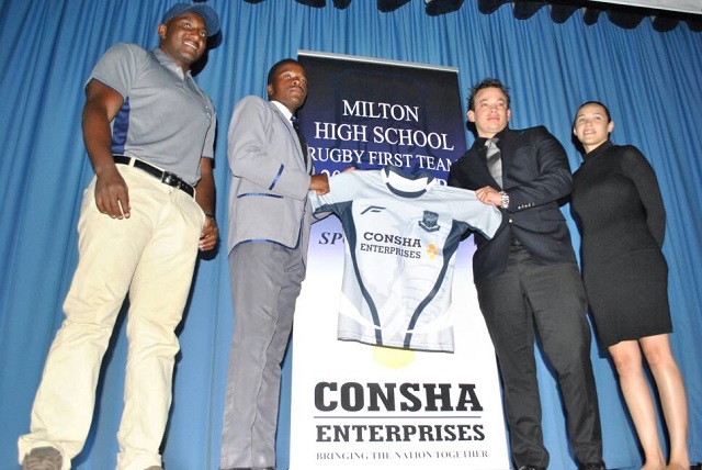 Milton get rugby kit donation