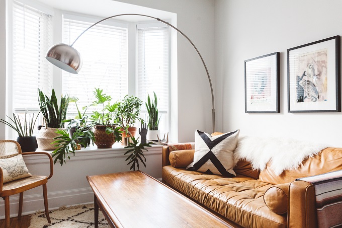 Balancing the room with potted plants