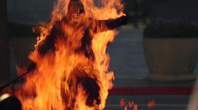 Man doused with petrol, set on fire
