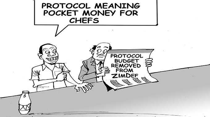 Today’s Cartoon: Wellington Musapenda on ZIMDEF protocol budget removal