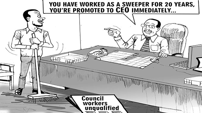 Today’s Cartoon: Wellington Musapenda on unqualified council workers