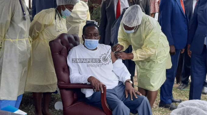 JUST IN: President gets second vaccine dose