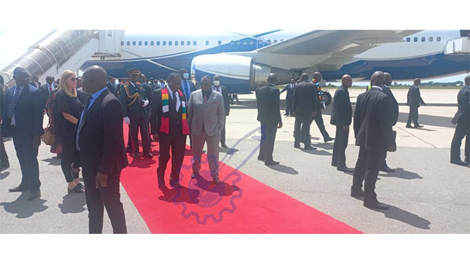 President Mnangagwa back from Senegal