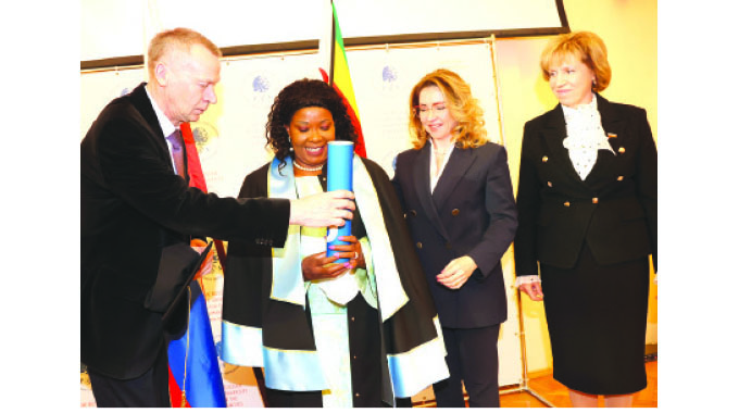Top Russian university honours First Lady with doctorate degree