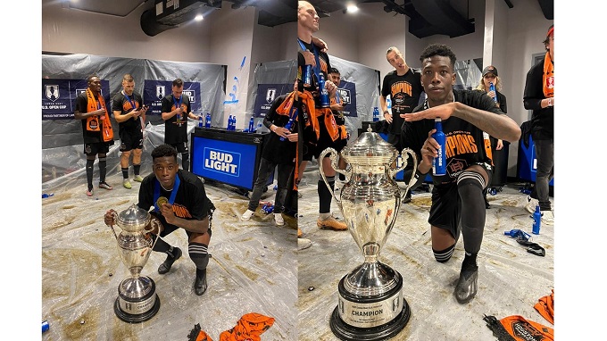 Warrior Hadebe wins his first silverware in USA