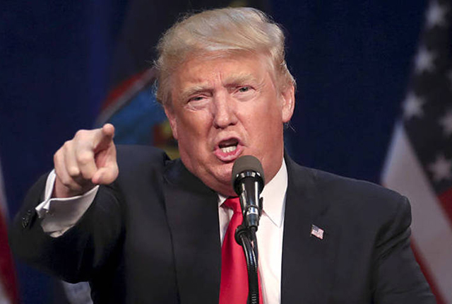Trump playing Hitler incarnate