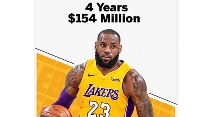 LeBron James joins LA Lakers