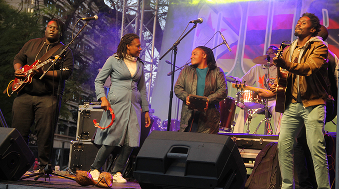 Art and Culture interactions at Africa Unity Square