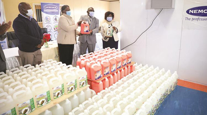 Parirenyatwa gets sanitisers, basics