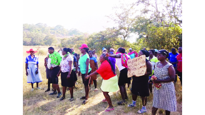 Villagers protest against mining company