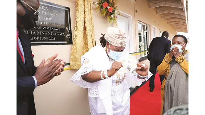 First Lady officially opens female prison