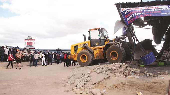 Blitz razes illegal structures
