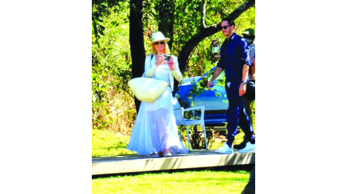 US celeb Paris Hilton in Vic Falls