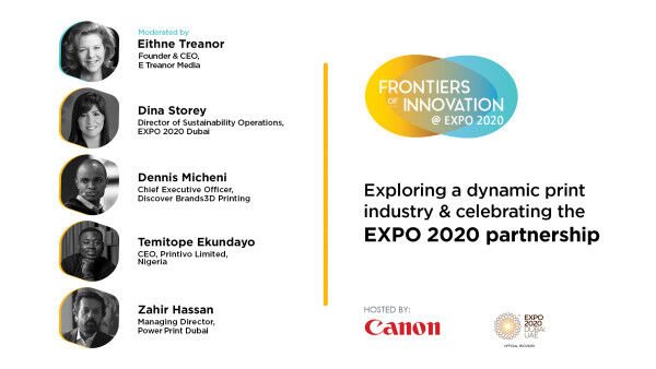 Sustainable print high on the agenda – Canon Frontiers of Innovation, Expo 2020 Dubai