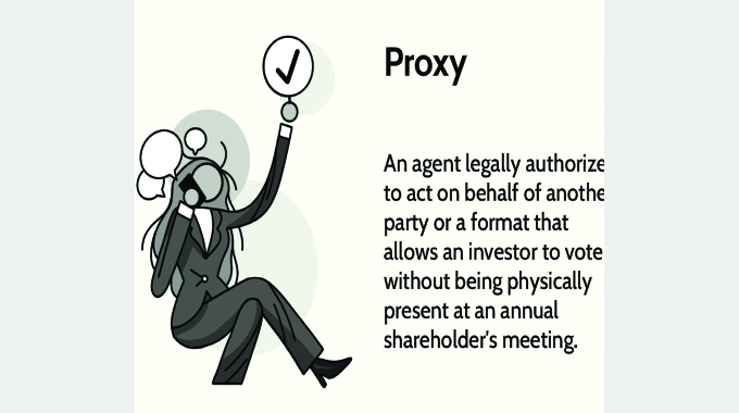 Using proxies in company shareholder meetings