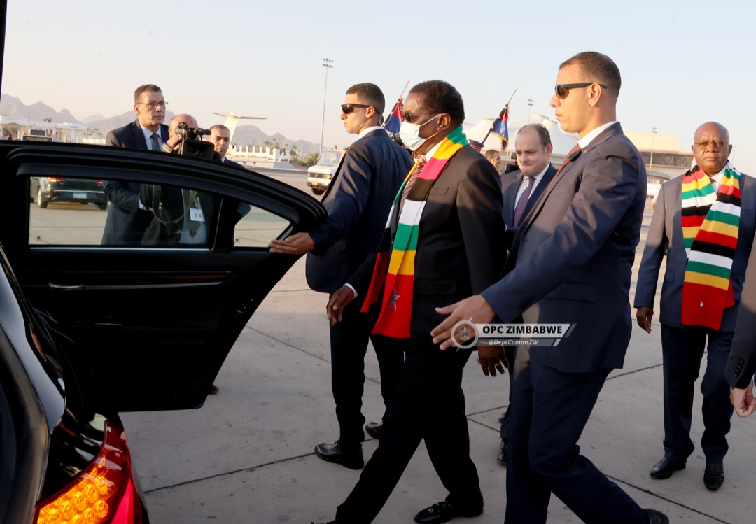 President arrives in Egypt