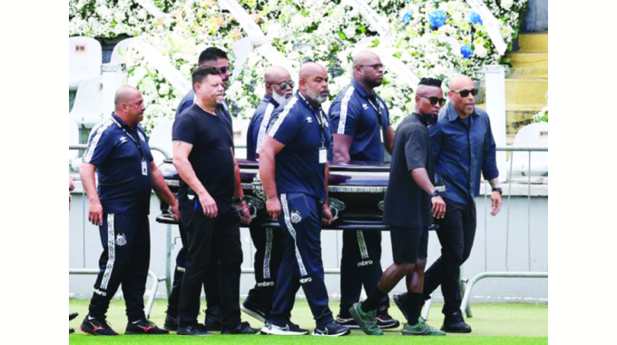 GOODBYE KING OF FOOTBALL . . . Pele’s funeral leaves football fans in floods of tears
