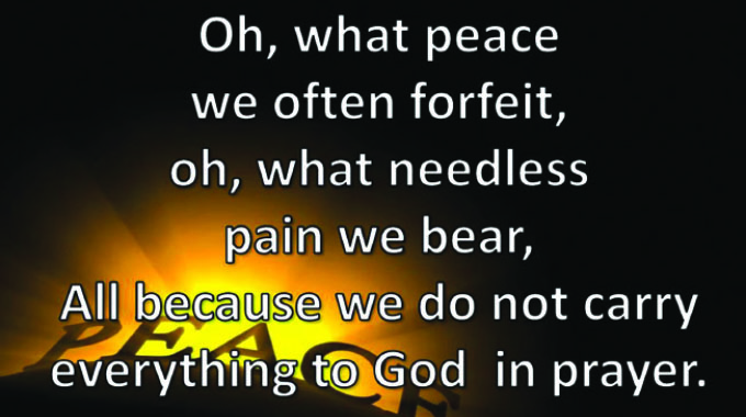 Allow God to bear your load when in stressful situations